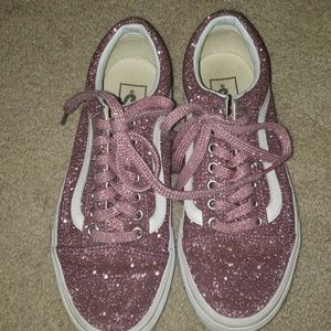Fuchsia glitter Vans